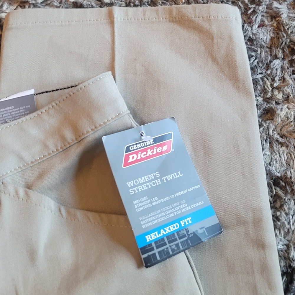 NWT! Dickies Desert Sand Khaki Stretch Twill Mid Rise Straight Leg Pant … - Picture 6 of 11